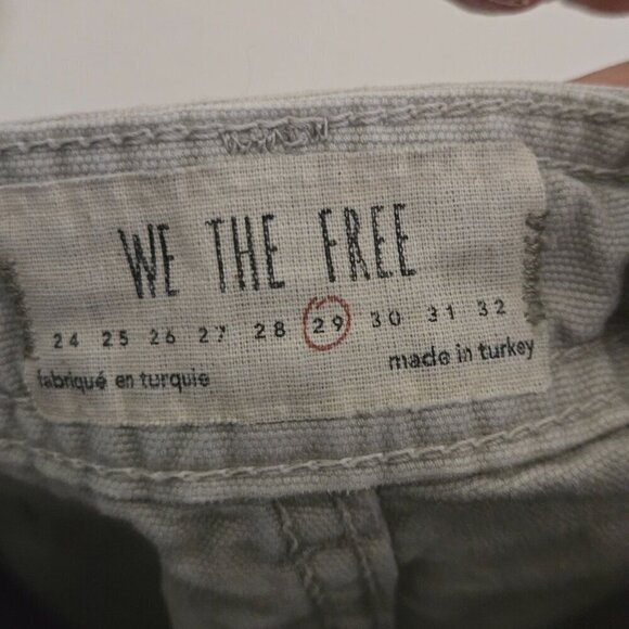 Free People We The Free Patti High Rise Cropped Wide Leg Pants Beige Size 29 - Picture 9 of 10